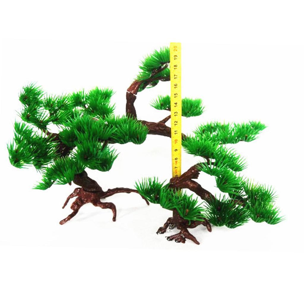 Aquarium Planted Tree - ต้นไม้ใต้น้ำสำหรับตกแต่งตู้ปลา ต้นไม้พลาสติกปลอมสำหรับตกแต่งตู้ปลา