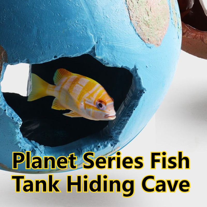 Aquarium Planet - ถ้ำซ่อนสำหรับปลาขนาดเล็ก ปู กิ้งก่า และสัตว์เลื้อยคลาน รุ่น Planet