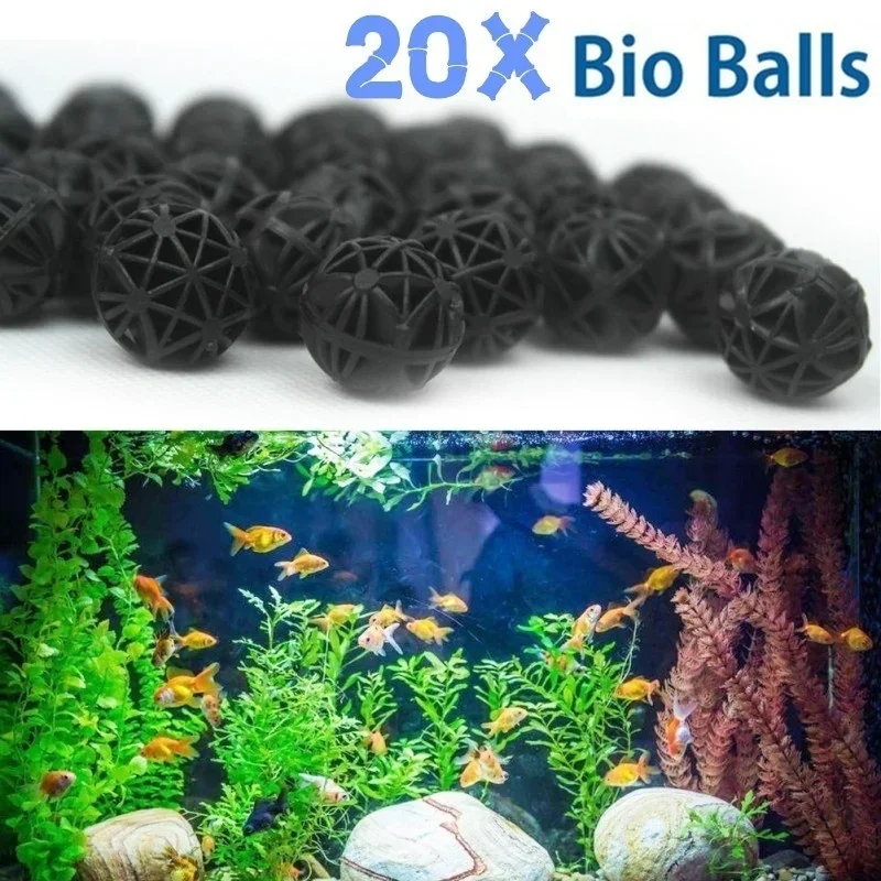 Aquarium Planted Fish - ไส้กรองชีวภาพสำหรับตู้ปลา ขนาด 16 มม. จำนวน 20