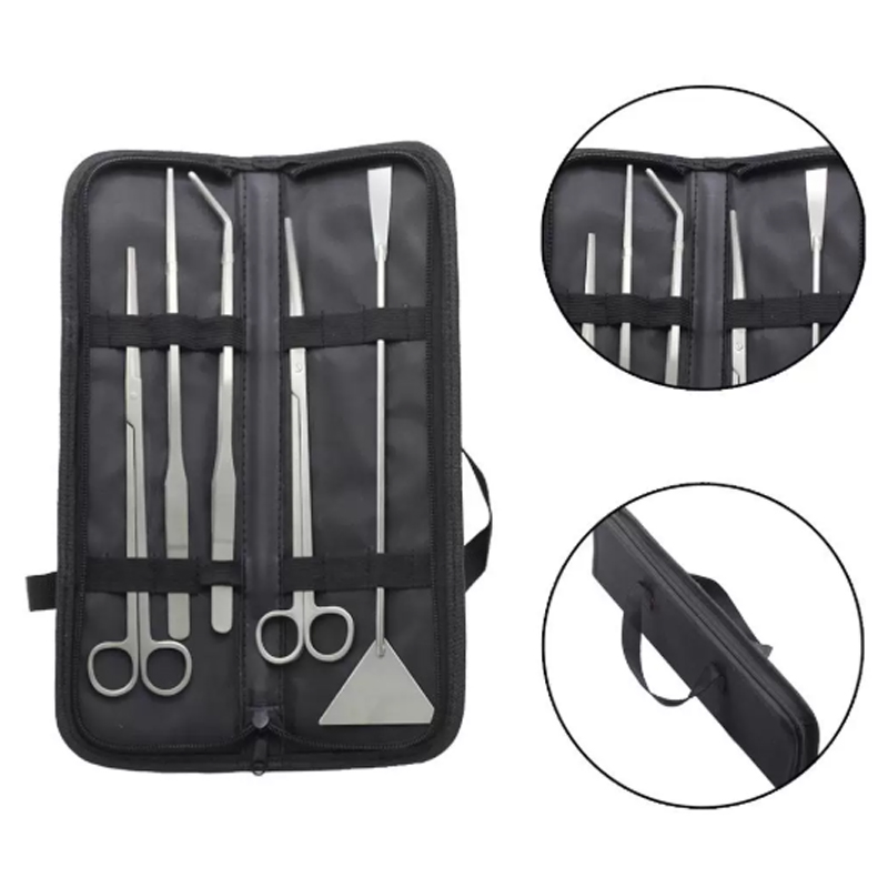 Trimming Scissor Set - ชุดเครื่องมือทำความสะอาดตู้ปลา กรรไกรตัดแต่งกิ่งไม้น้ำ แหนบ ที่ตัดแต่งหญ้าในตู้ปลา อุปกรณ์ตู้ปลาสแตนเลส อุปกรณ์เสริมตู้ปลา