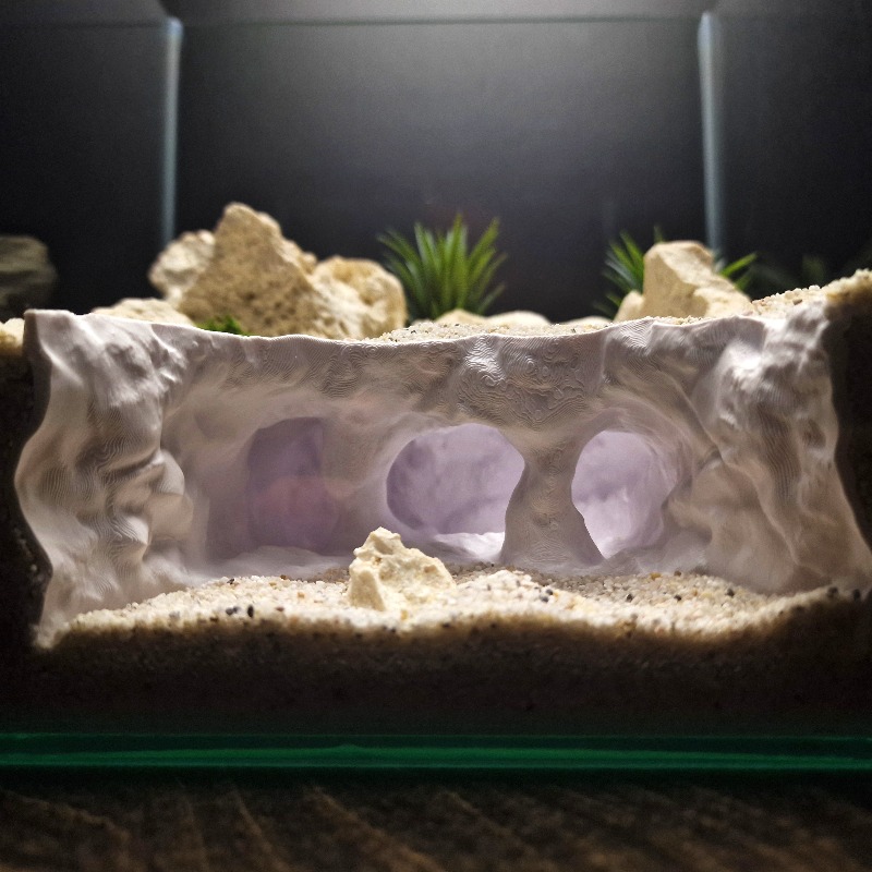 ของตกแต่งตู้ปลาแบบถ้ำแฉกพิมพ์  - Aquarium Planet บทวิจารณ์และราคา