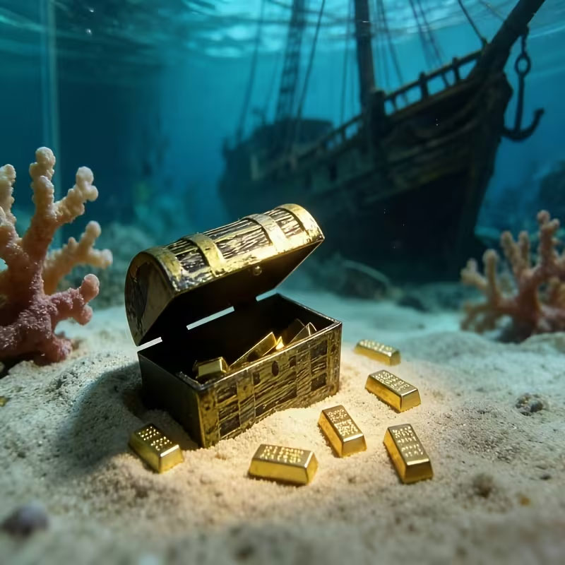 ชุดหีบสมบัติโจรสลัดขนาดเล็กพร้ - Planted Aquarium Models บทวิจารณ์และราคา