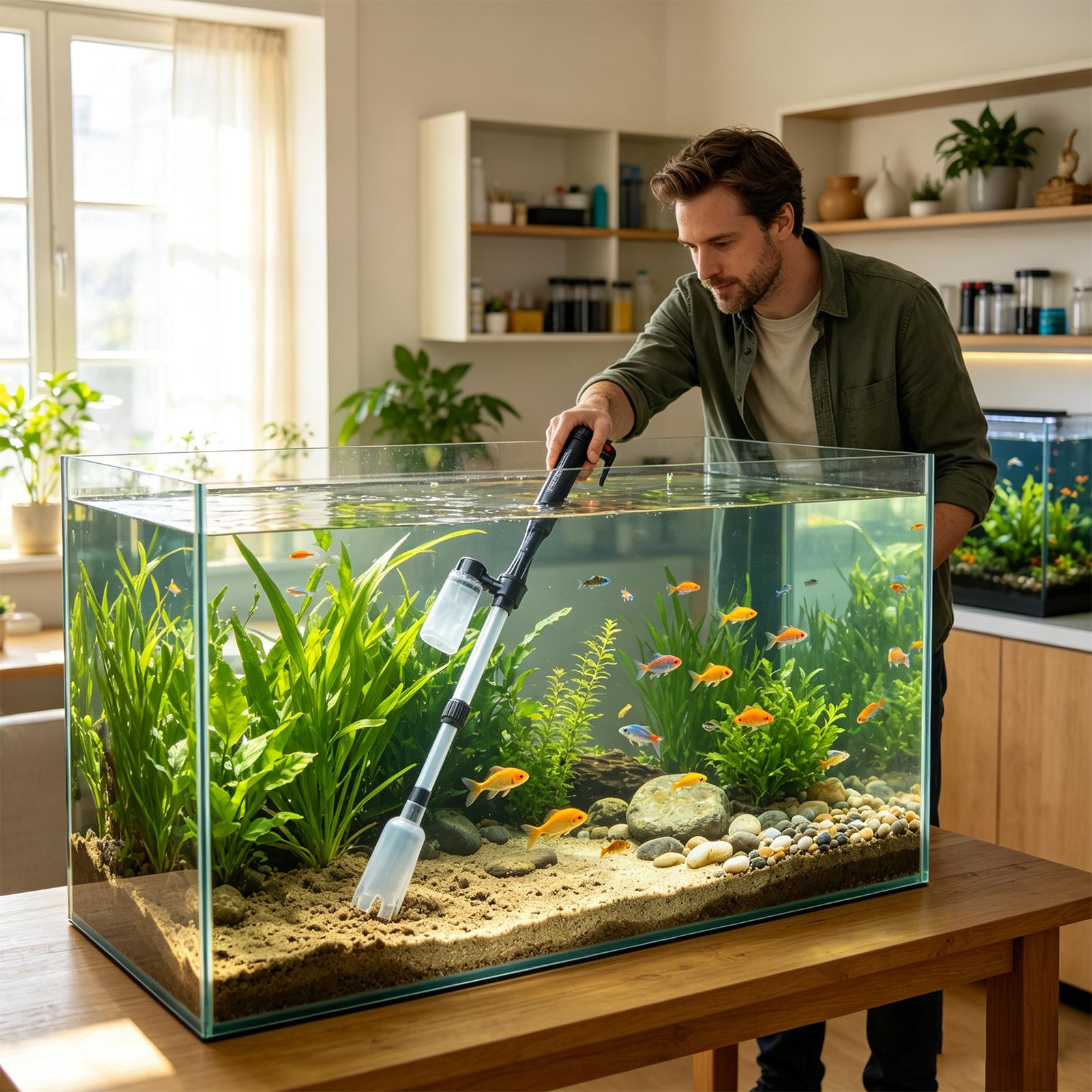 เครื่องทำความสะอาดพื้นตู้ปลาไฟ - Planted Aquarium Cleaning Kit บทวิจารณ์และราคา
