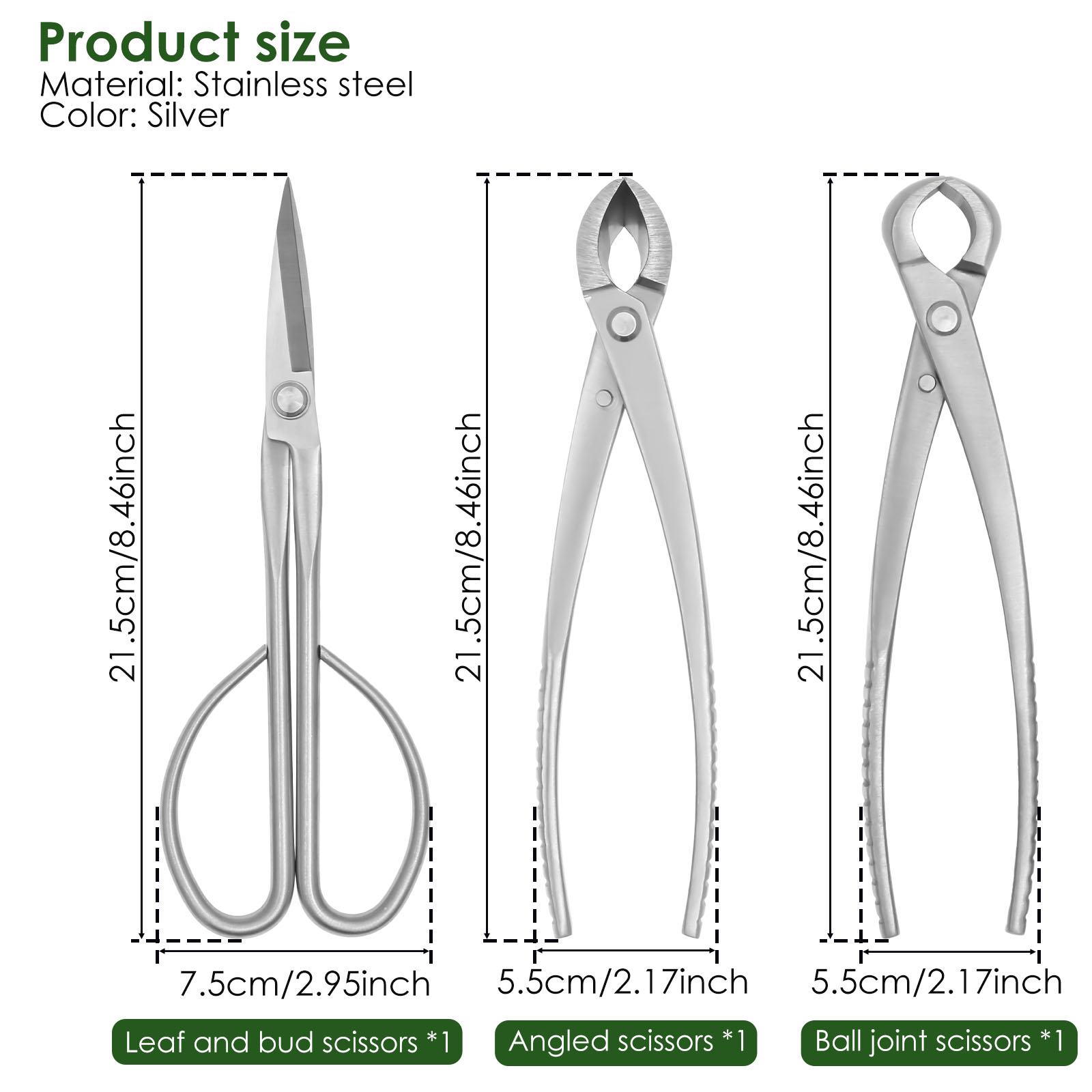 ชุดเครื่องมือบอนไซ 3 ชิ้น พร้อ - Trimming Scissor Set บทวิจารณ์และราคา