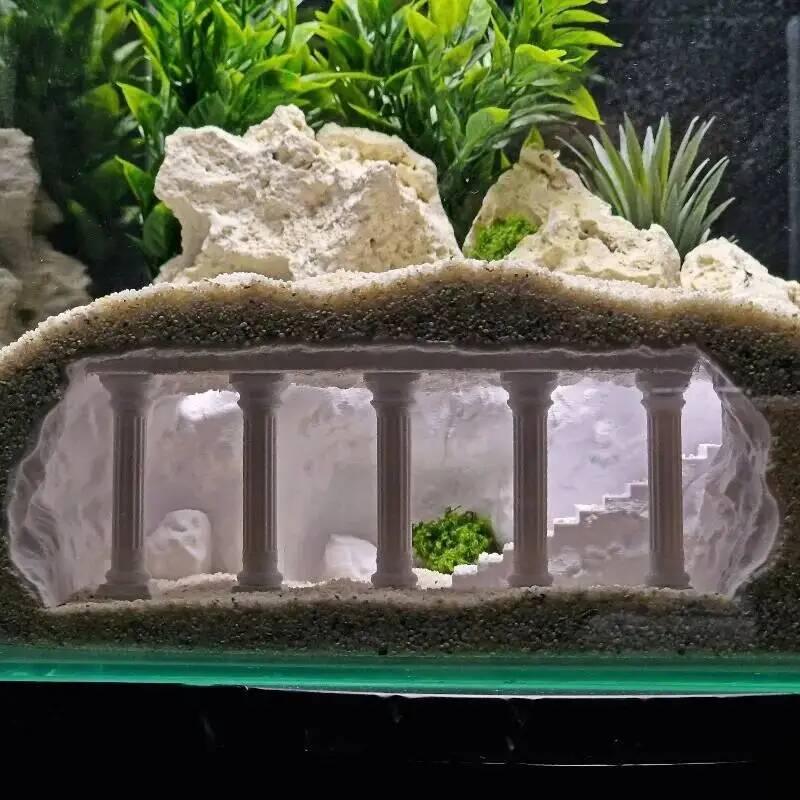 ถ้ำตกแต่งตู้ปลาแบบพิมพ์ลายโรมั - Aquarium Planet บทวิจารณ์และราคา